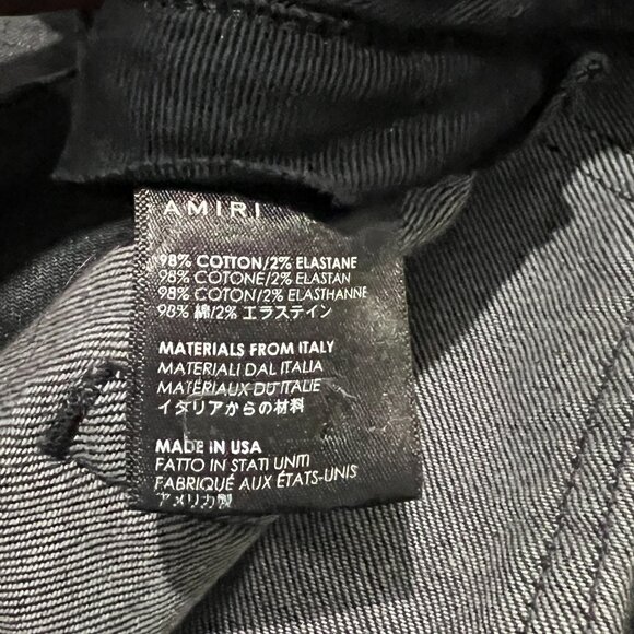 AMIRI Black Bandana Patch MX1 Denim Jeans sz 36 - Picture 10 of 11